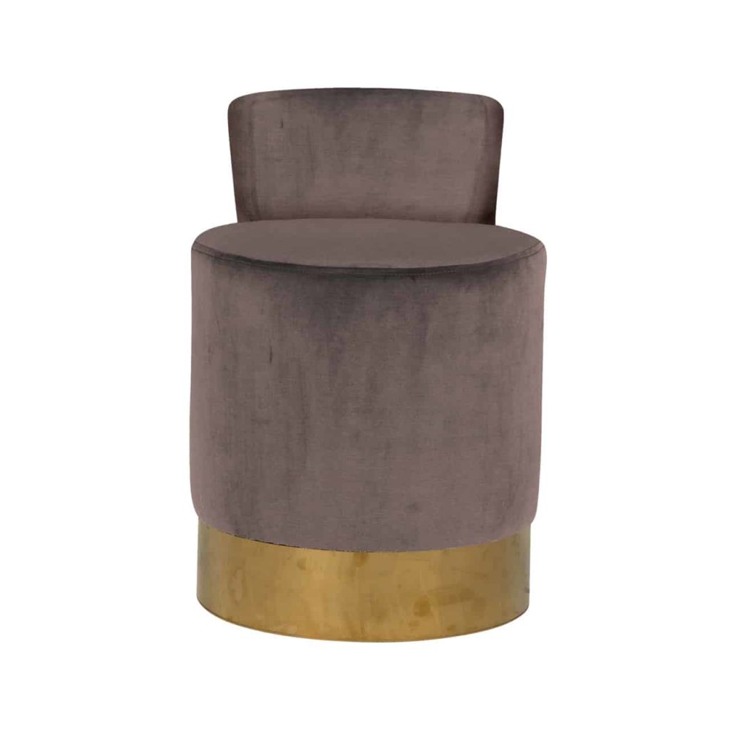 Richmond interiors hocker poef stoel krukje Kaylee stone velvet