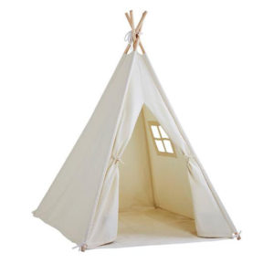 Relaxdays teepee play tent child, with window, children's
