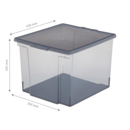 iris ohyama opbergbox useful storage 30 l grijs transparant redealer