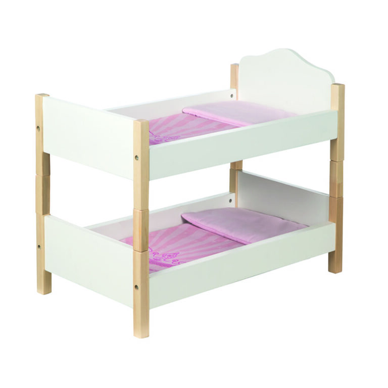 Roba – poppen bed – poppenbed stapelbed – wit – hout – model Scarlett