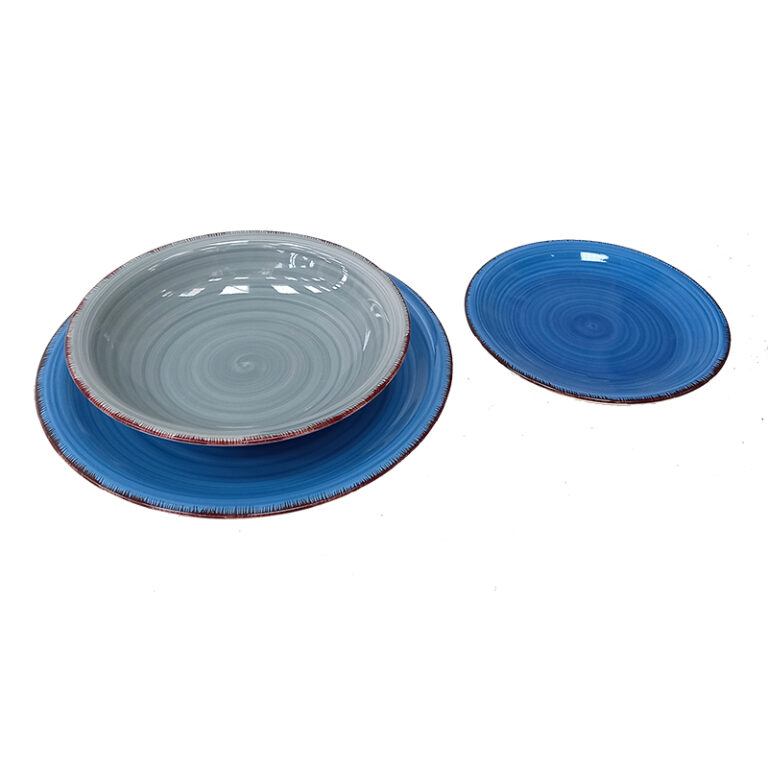 Quid 18delige bordenset serviesset blauw lichtblauw mix Redealer.nl Gecontroleerde