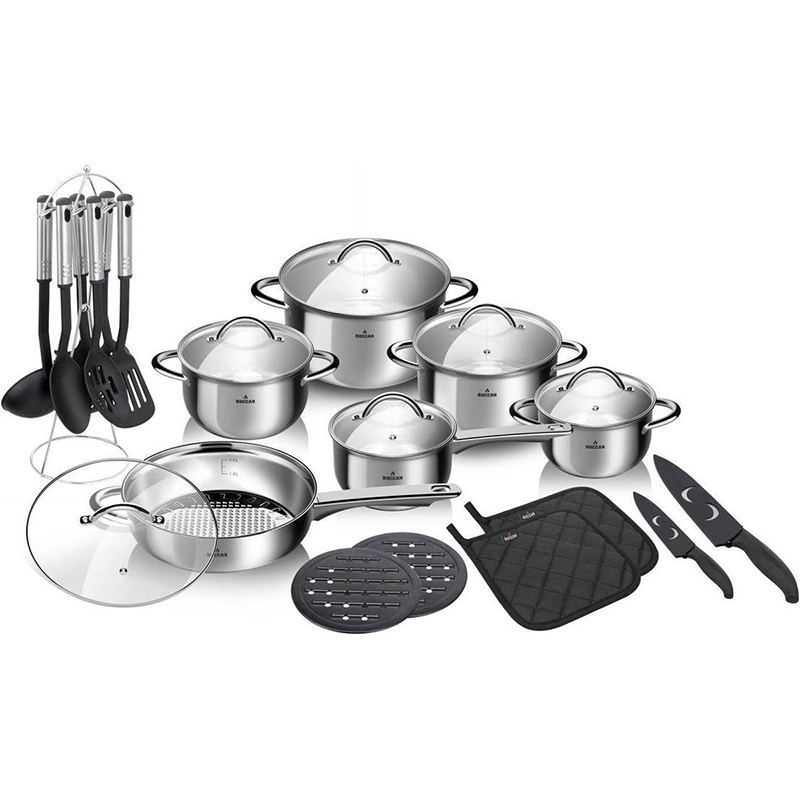 27 delige set pannen