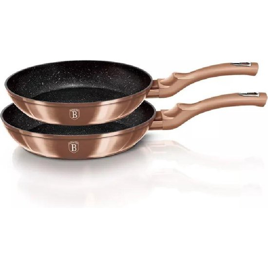 Koekenpan - set van 2 stuks - anti aanbaklaag - diameter 22 en 26 centimeter