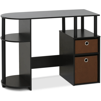 Opvouwbaar bureau met opslag, opvouwbare bureautafel met wieltjes Opvouwbaar bureau met opslag, opvouwbare bureautafel met wieltjes