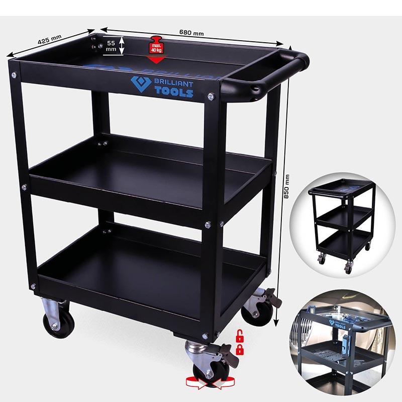 Brilliant Tools BT150900 – gereedschapswagen – werkplaatswagen