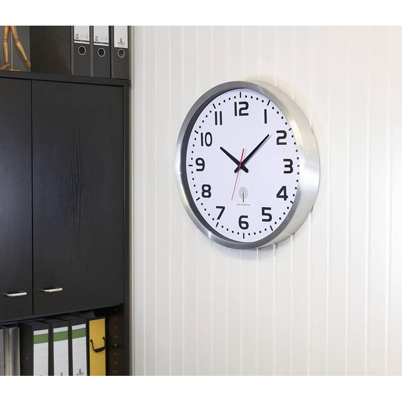 Eurotime – wandklok – klok met aluminium behuizing – diameter 50 cm