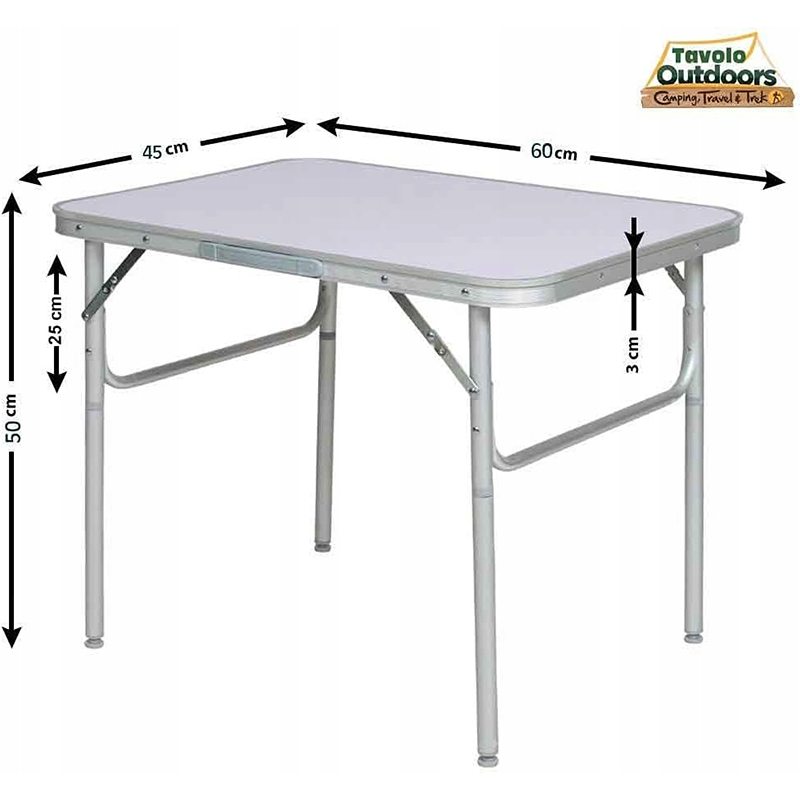 HI Campingtafel - Inklapbaar - 80 x 60 x 69 cm