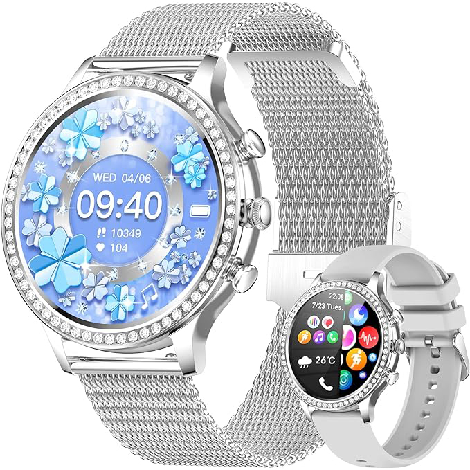 Fitonyo – Smartwatch Voor Dames – Zilverkleurig – Hartslag SpO2 ...