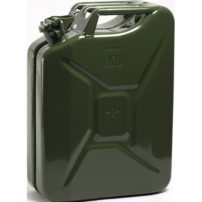 Unitec 73852 jerrycan, 20 l, robuuste kunststof, zwart, jerrycan voor