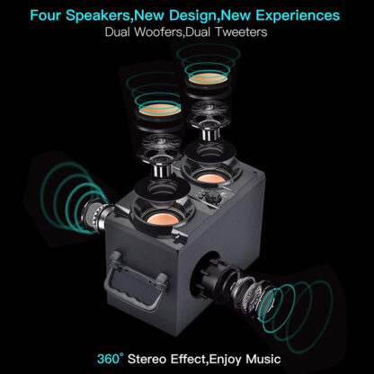 XXL speaker led fm radio bluetooth
