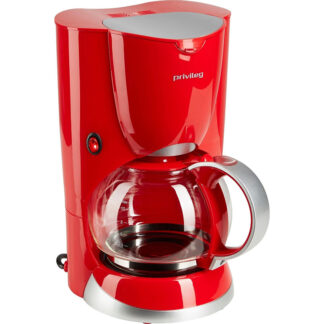 privilig rood koffiezetapparaat
