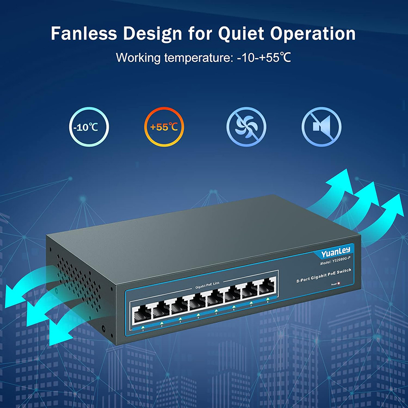 yuanley 8 poort switch