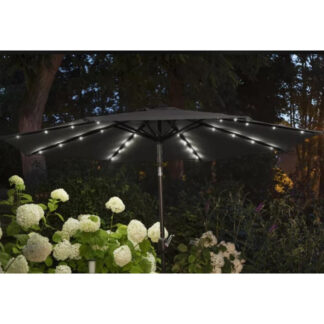 led zwart parasol