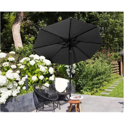 led zwart parasol