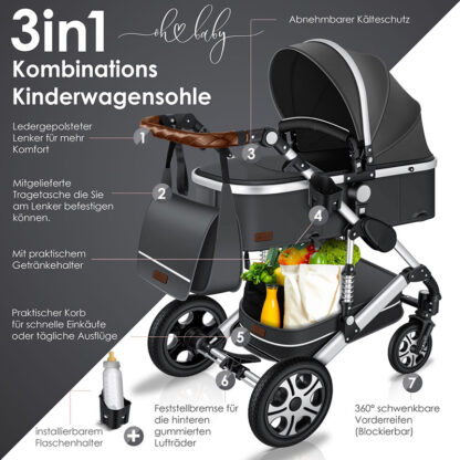 kinderwagen grijs