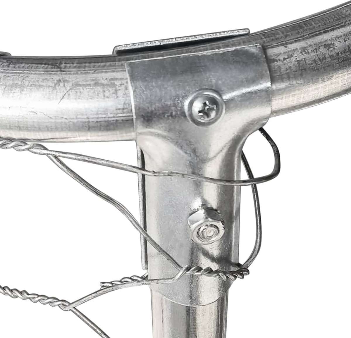 Hondenkennel voor buiten - met dak - 200x200x150 cm - metaal - Afbeelding 13