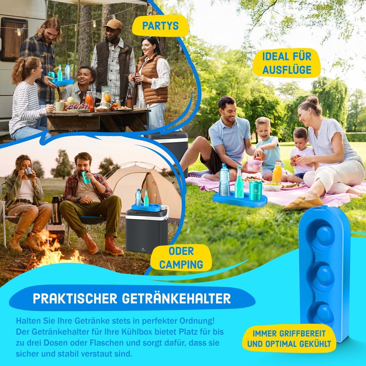 Elektrische Koelbox voor warm houden en koelen - 32 liter - 12V en 230V stekker - minikoelkast - met ECO-modus - zwart - Afbeelding 17