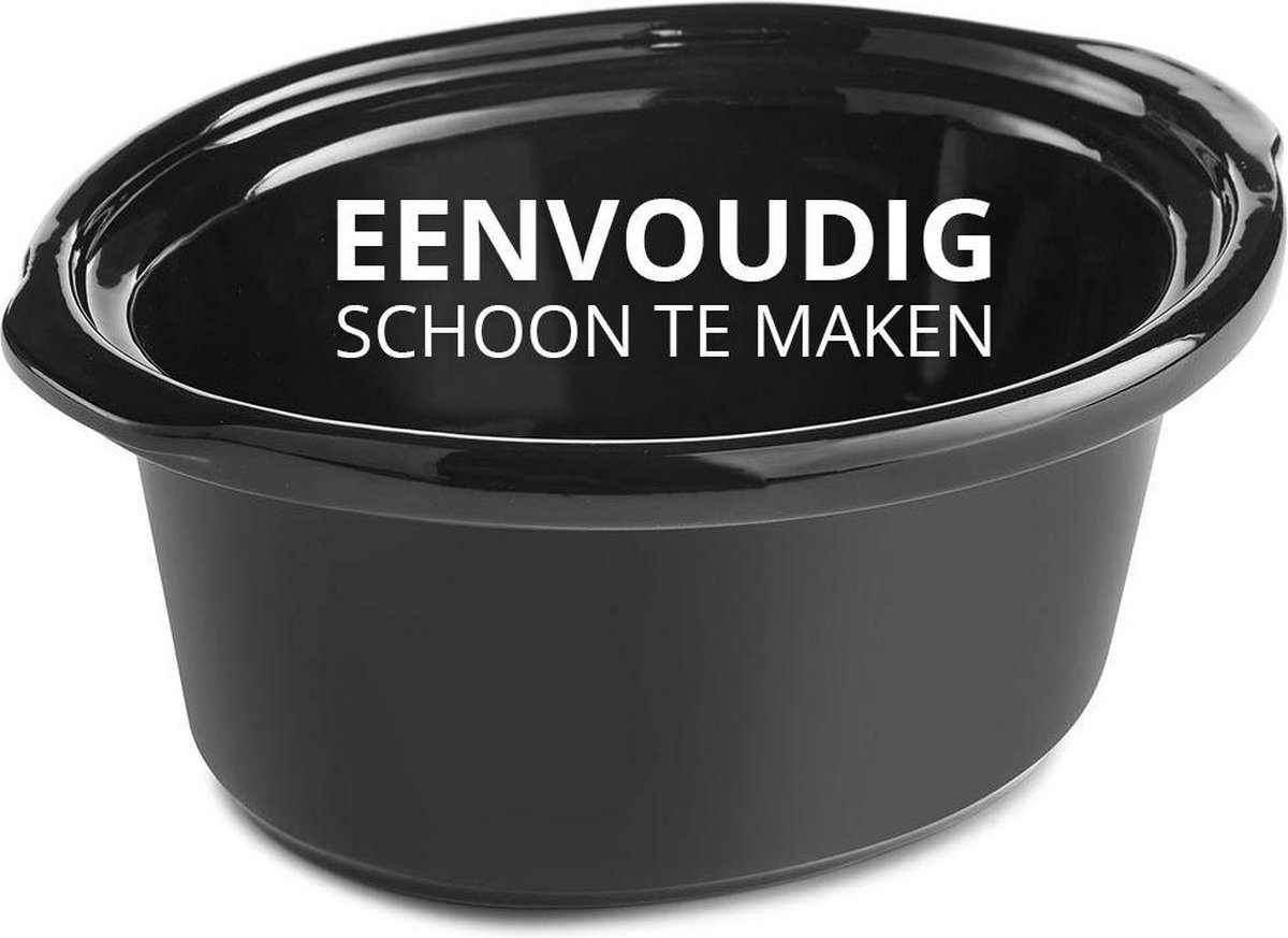 VonShef Slowcooker | 3,5L | 3 warmtestanden | RVS | Veilig in gebruik - Afbeelding 6