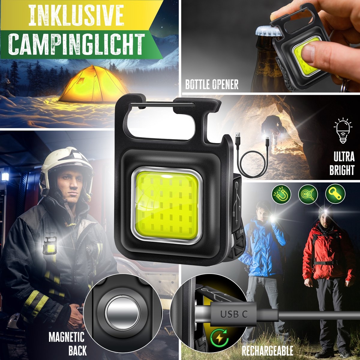 Campingstoel tot 150 kg - kampeerstoel met bekerhouder en tas - opvouwbaar - zwart - Afbeelding 4