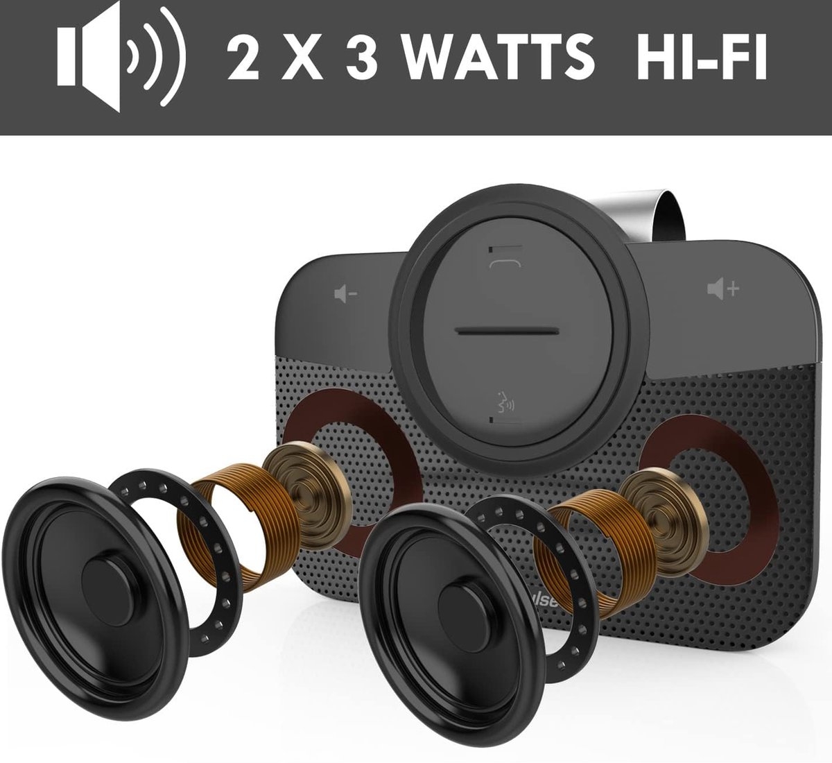 Bluetooth Carkit VeoPulse B-Pro 2B - handsfree autorijden met automatische connectie en uitstekende geluidskwaliteit - compatibel met alle smartphones - Afbeelding 2