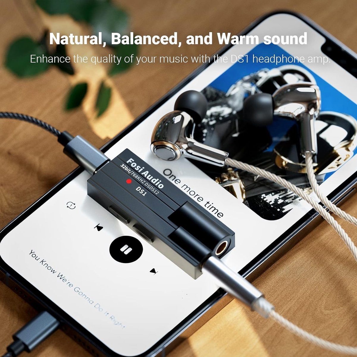 Fosi Audio DS1 - Mini Audio Hoofdtelefoon - versterker - adapter - DSD512 HiFi USB C DAC ES9038Q2M - Afbeelding 5