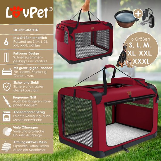 hondenhok bordeaux rood