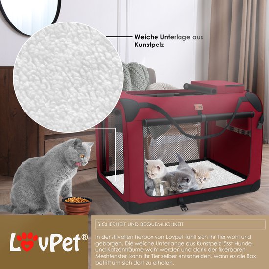 hondenhok bordeaux rood