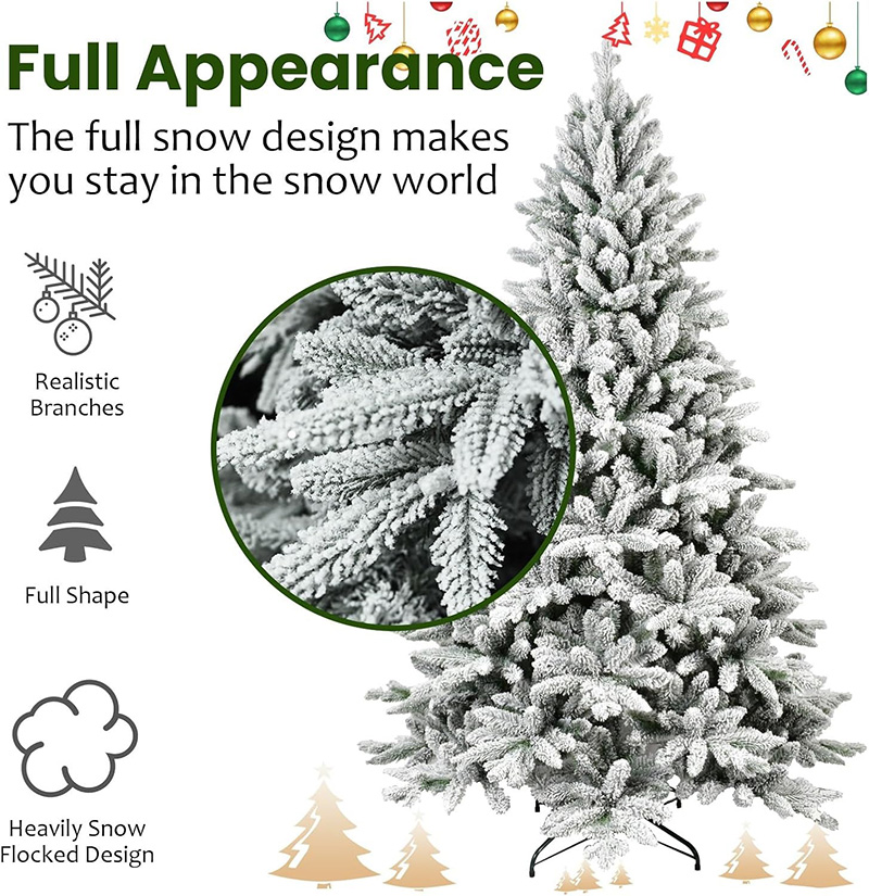 kunstkerstboom met sneeuw