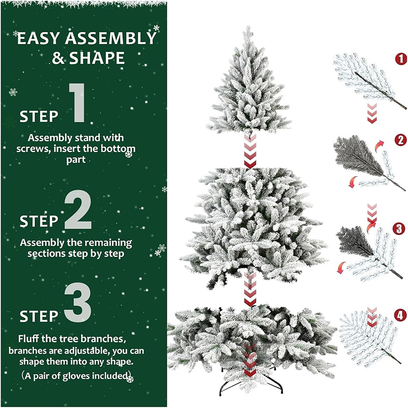 kunstkerstboom met sneeuw