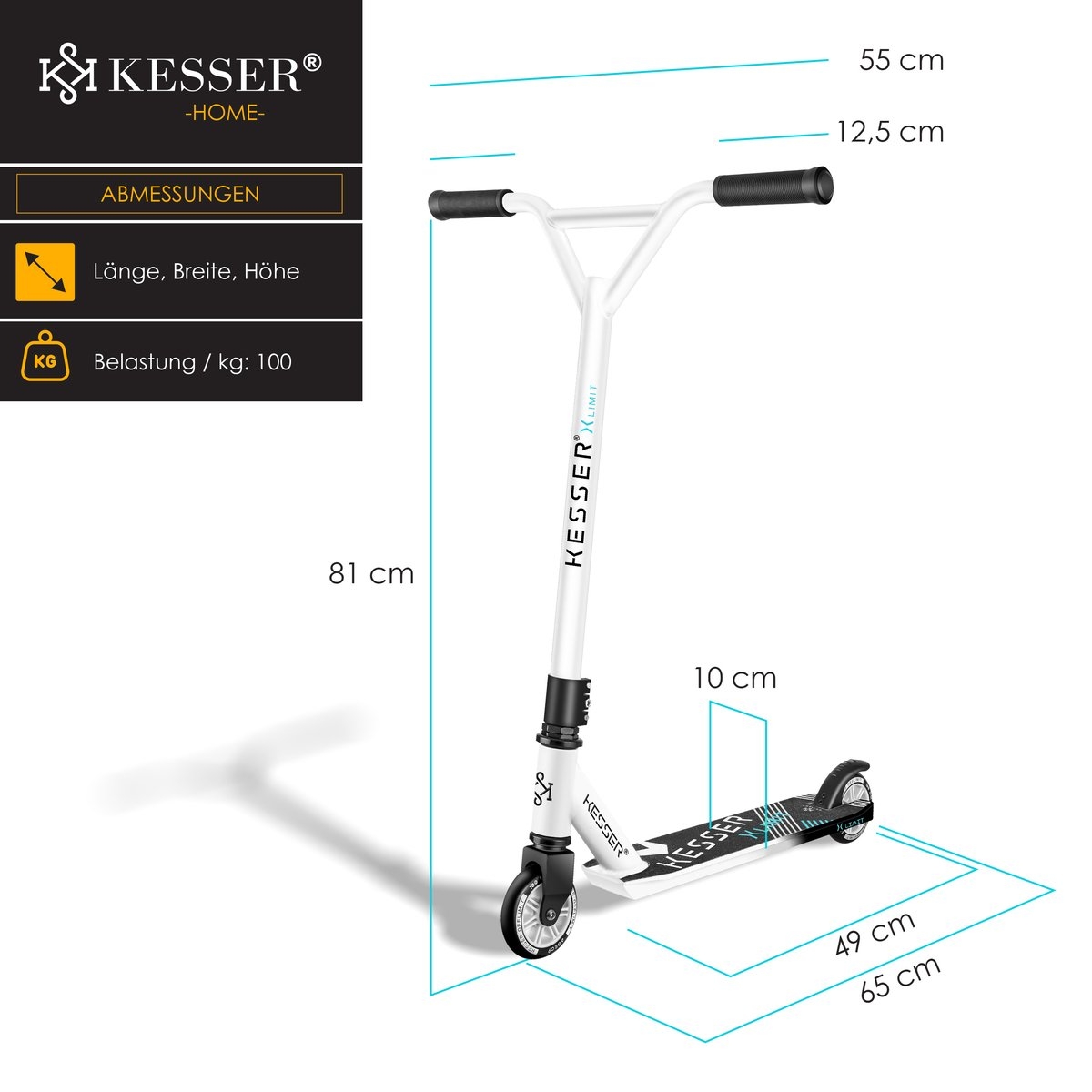 Step -stuntstep X-Limit-Pro 360° - max 100 kg - volwassenen en kinderen - wit - Afbeelding 4