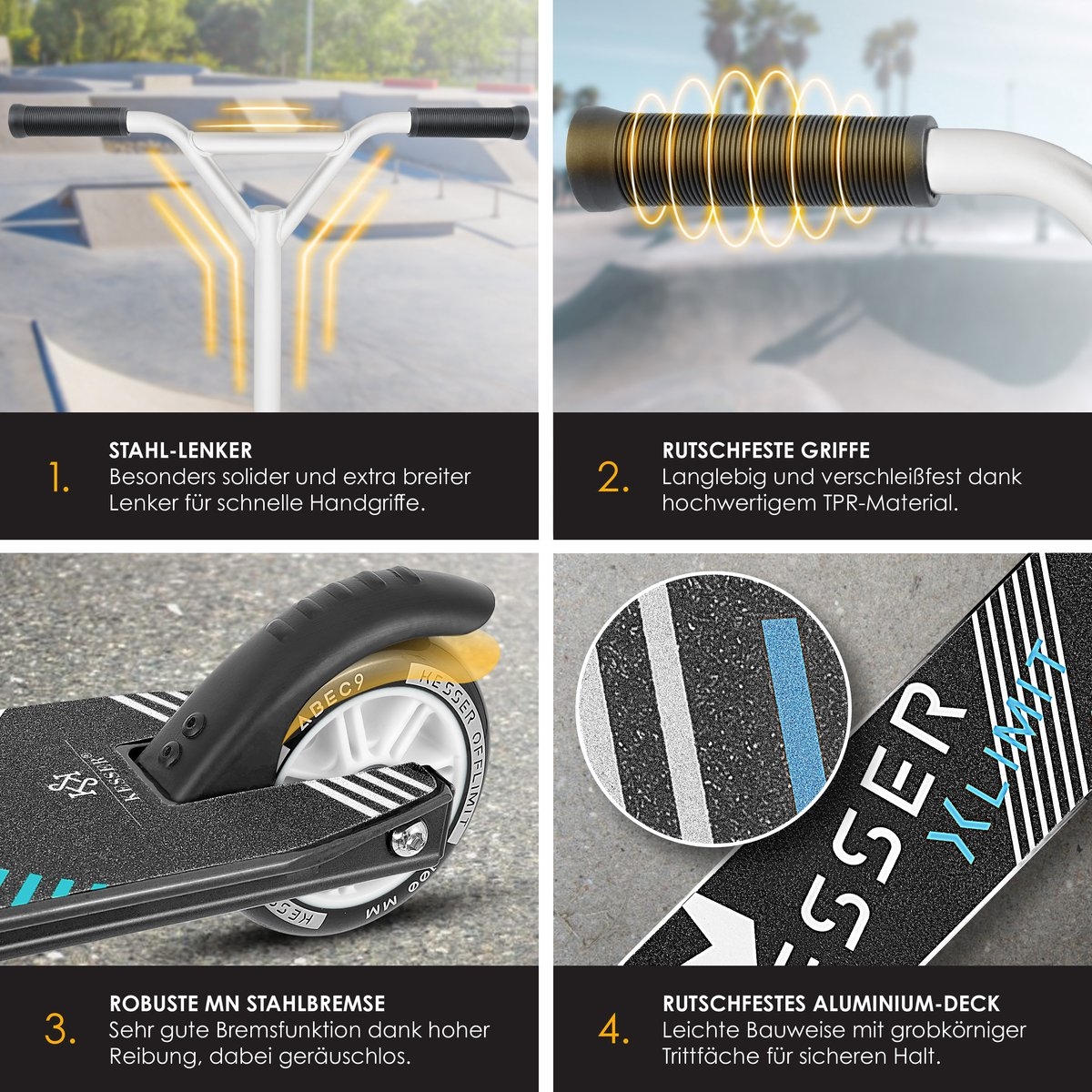 Step -stuntstep X-Limit-Pro 360° - max 100 kg - volwassenen en kinderen - wit - Afbeelding 6