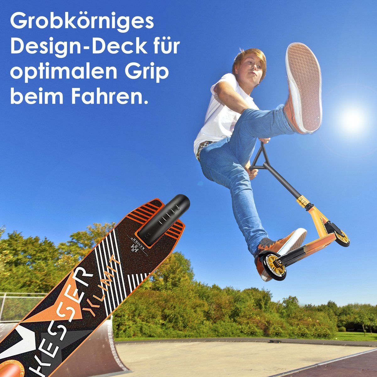 Step -stuntstep X-Limit-Pro 360° - max 100 kg - volwassenen en kinderen - zwart en oranje - Afbeelding 2