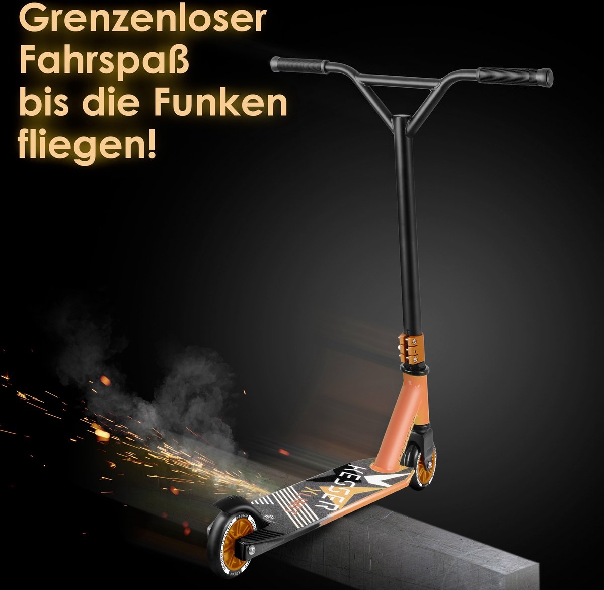 Step -stuntstep X-Limit-Pro 360° - max 100 kg - volwassenen en kinderen - zwart en oranje - Afbeelding 3