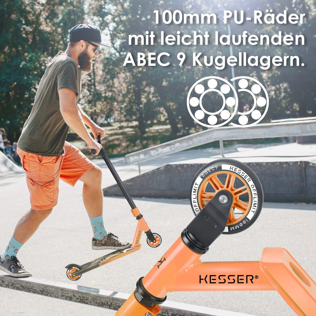 Step -stuntstep X-Limit-Pro 360° - max 100 kg - volwassenen en kinderen - zwart en oranje - Afbeelding 7
