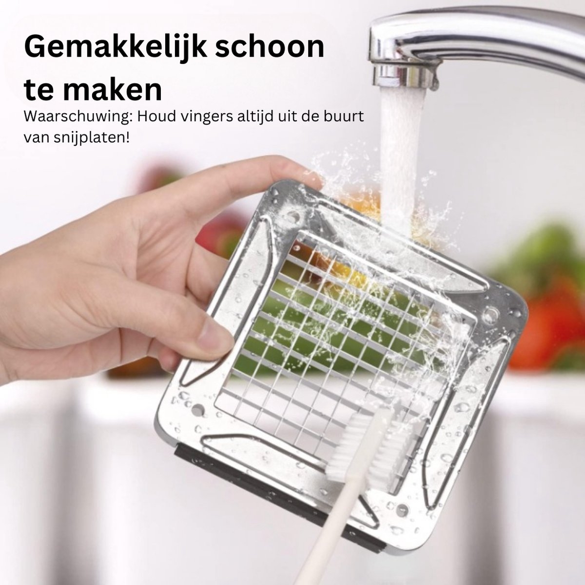 Sopito - professionele Frietsnijder - RVS - 12x12 mm formaat - - Afbeelding 4