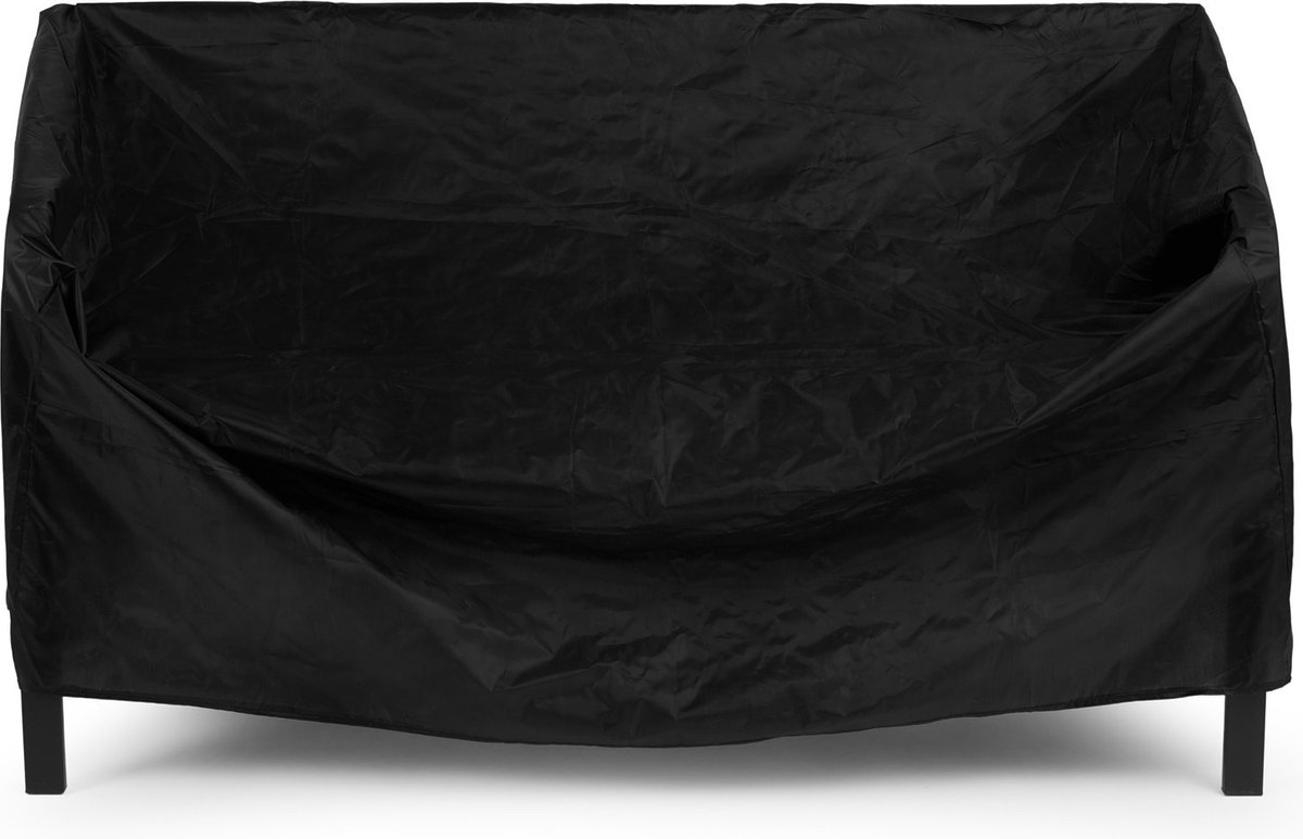 Stalen tuinbank - lengte 125 cm - buitenbank voor 2 personen - maximaal 220kg - zwart - Afbeelding 3