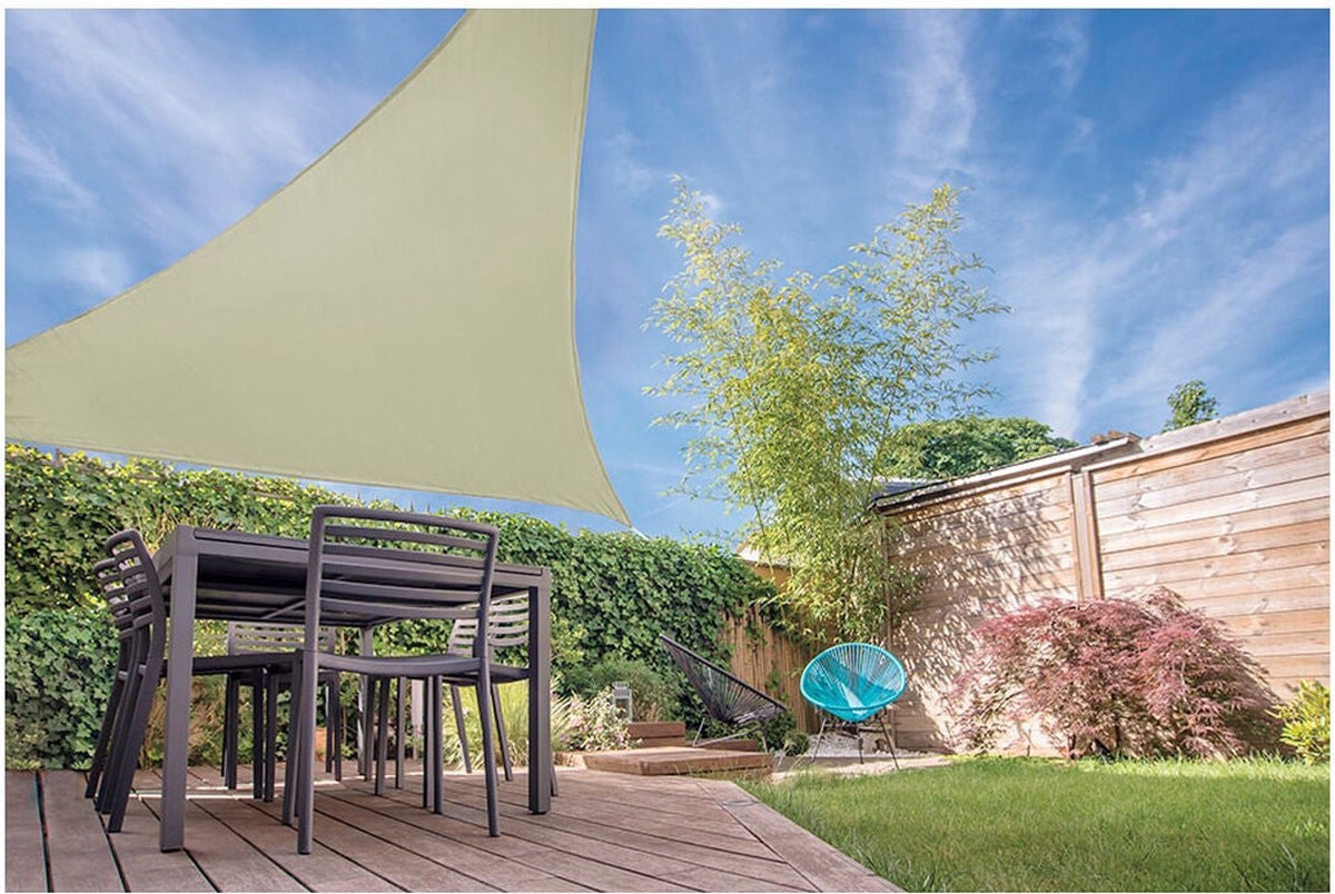 Schaduwdoek - zonnezeil - driehoek 360x360x360cm - zand - Afbeelding 10