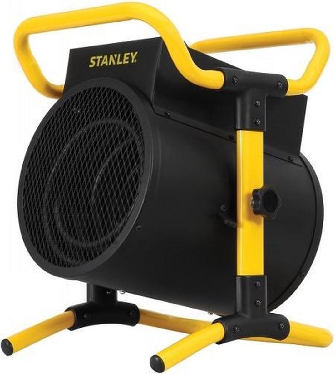 Stanley Werkplaatskachel ST-305-231-E - max 5 KW - tot 50m2 - Krachtstroom - Ook Koude Lucht Ventilator - Zwart/ Geel - Afbeelding 2