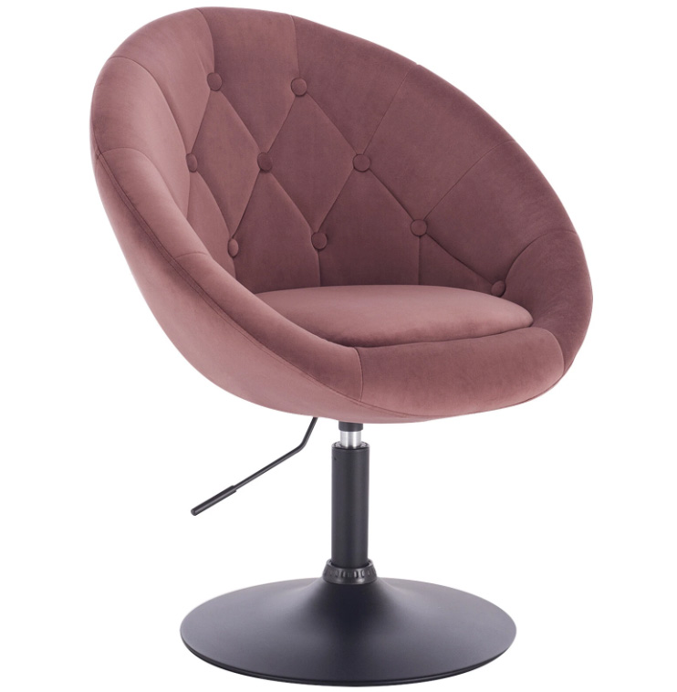 Woltu - loungestoel - fauteuil - cocktailstoel - met armleuningen - fluweel - roze