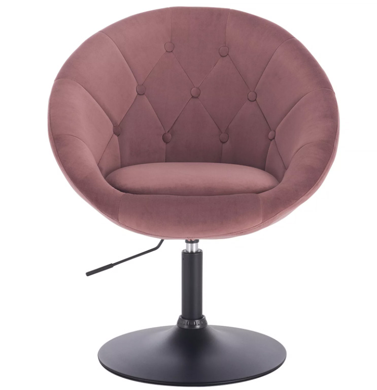 Woltu - loungestoel - fauteuil - cocktailstoel - met armleuningen - fluweel - roze - Afbeelding 3