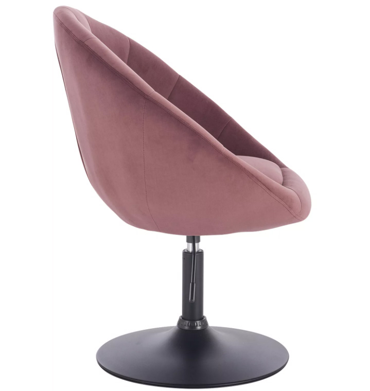 Woltu - loungestoel - fauteuil - cocktailstoel - met armleuningen - fluweel - roze - Afbeelding 4