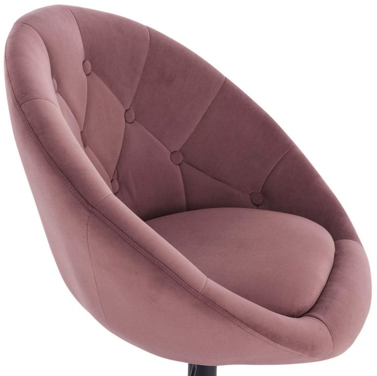Woltu - loungestoel - fauteuil - cocktailstoel - met armleuningen - fluweel - roze - Afbeelding 6