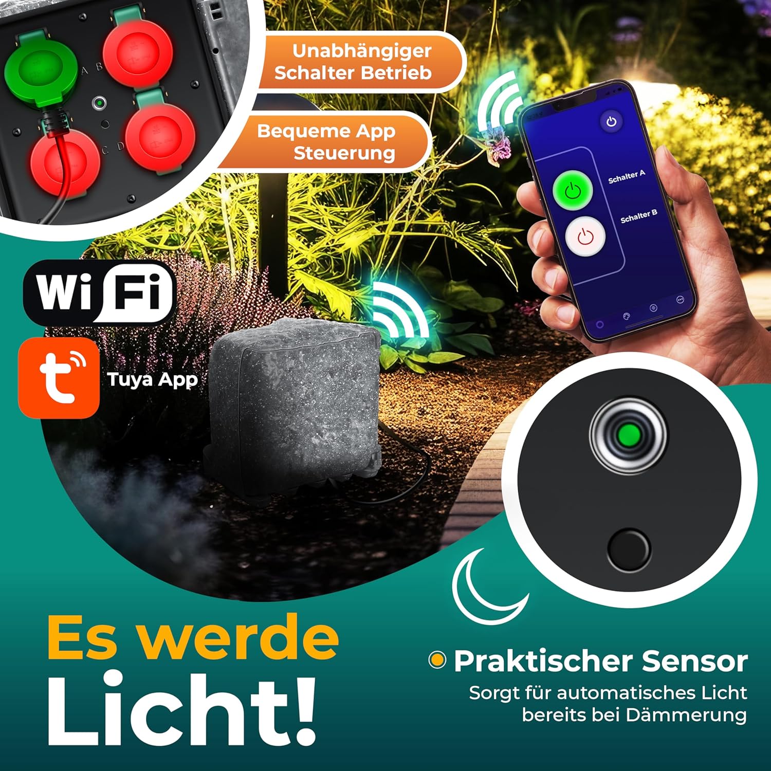 Stroommeter voor stopcontact, multifunctionele blauwe achtergrondverlichting, power metering-bus
