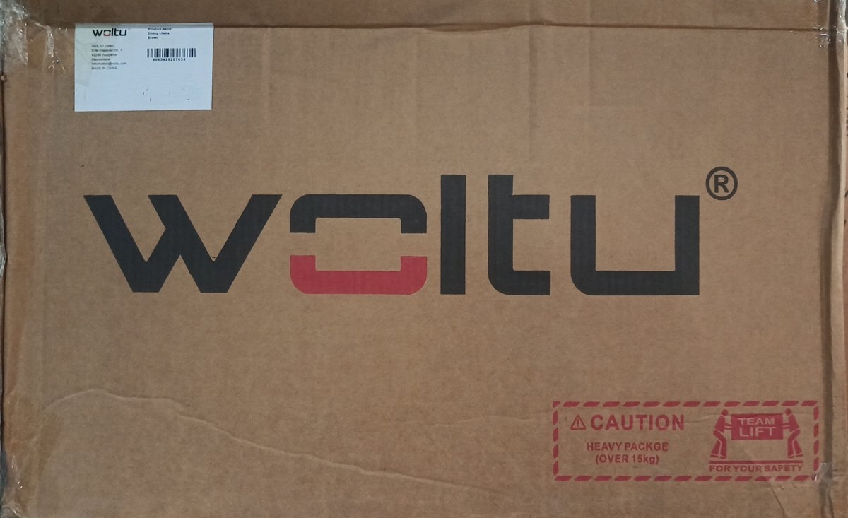 2x eetkamerstoel / kuipstoel / keukenstoel - PU leer - vintage - bruin - set van 2 stuks - Afbeelding 7