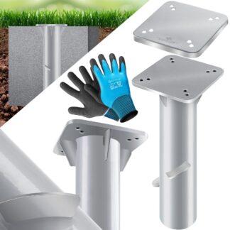 Parasolvoet metaal - parasolhoulder - metalen bodemplaat voor parasol / zweefparasol - ijzer - grondvoet