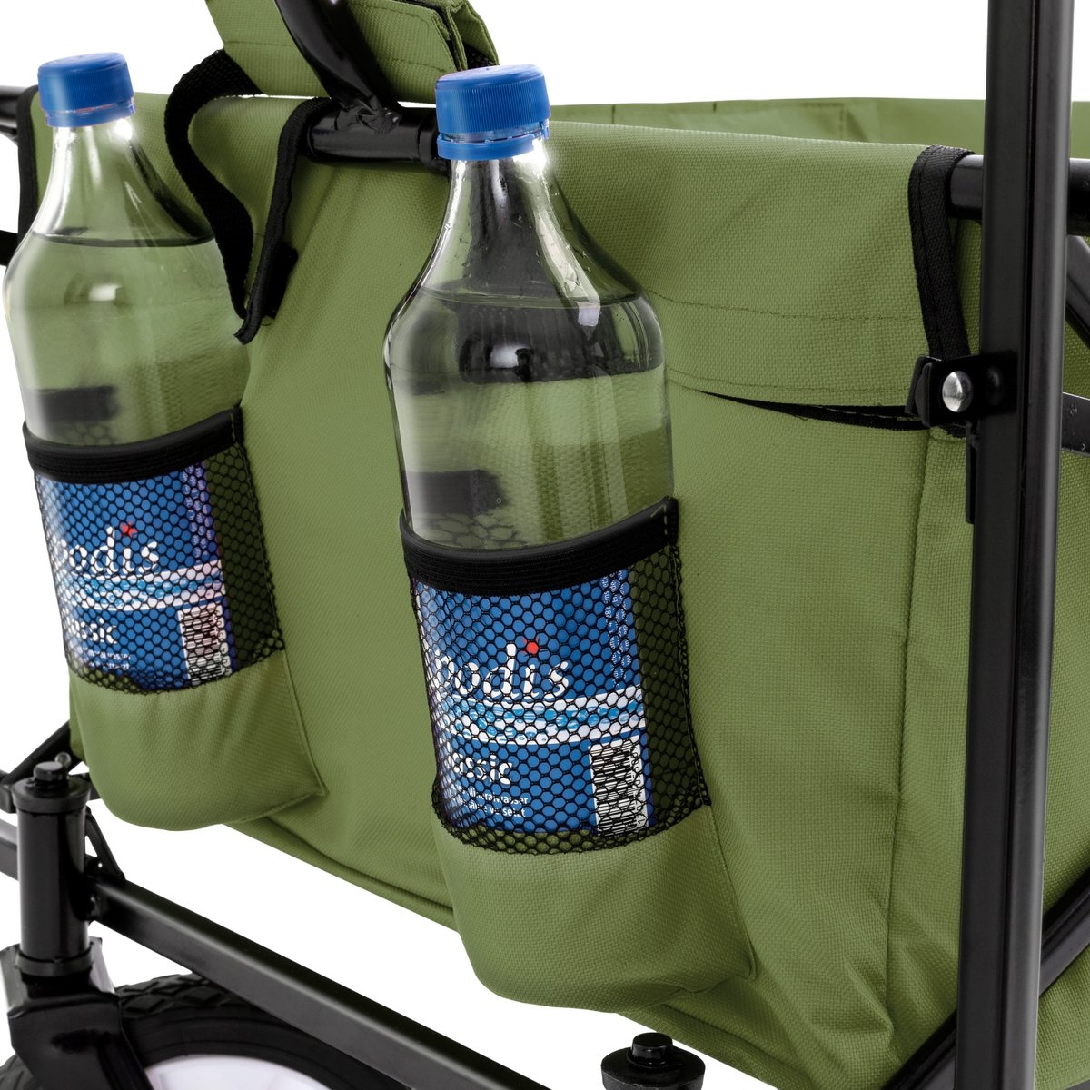 Bolderkar - opvouwbaar - tot 100 kg draagvermogen - massieve banden - khaki groen - Afbeelding 14