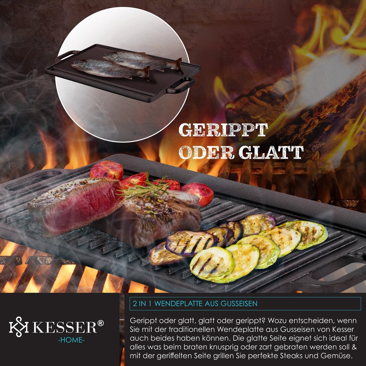 Dutch Oven - gietijzeren pannen set - 12-delig - in houten kist - barbecuepan 3,6L - braadpan - sauspan - grillplaat - accessoires - zwart - Afbeelding 5