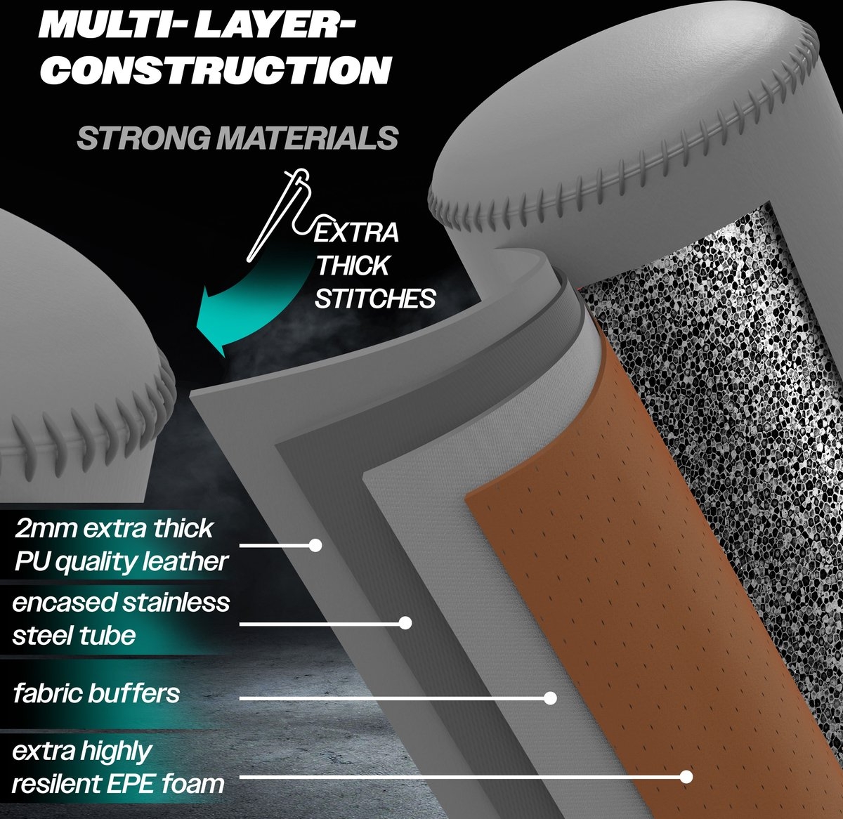 Boks set - staande bokszak - met bokshandschoenen en springtouw - kickbokszak - MMA Boksbal - fitness bokspaal met voet - Afbeelding 2