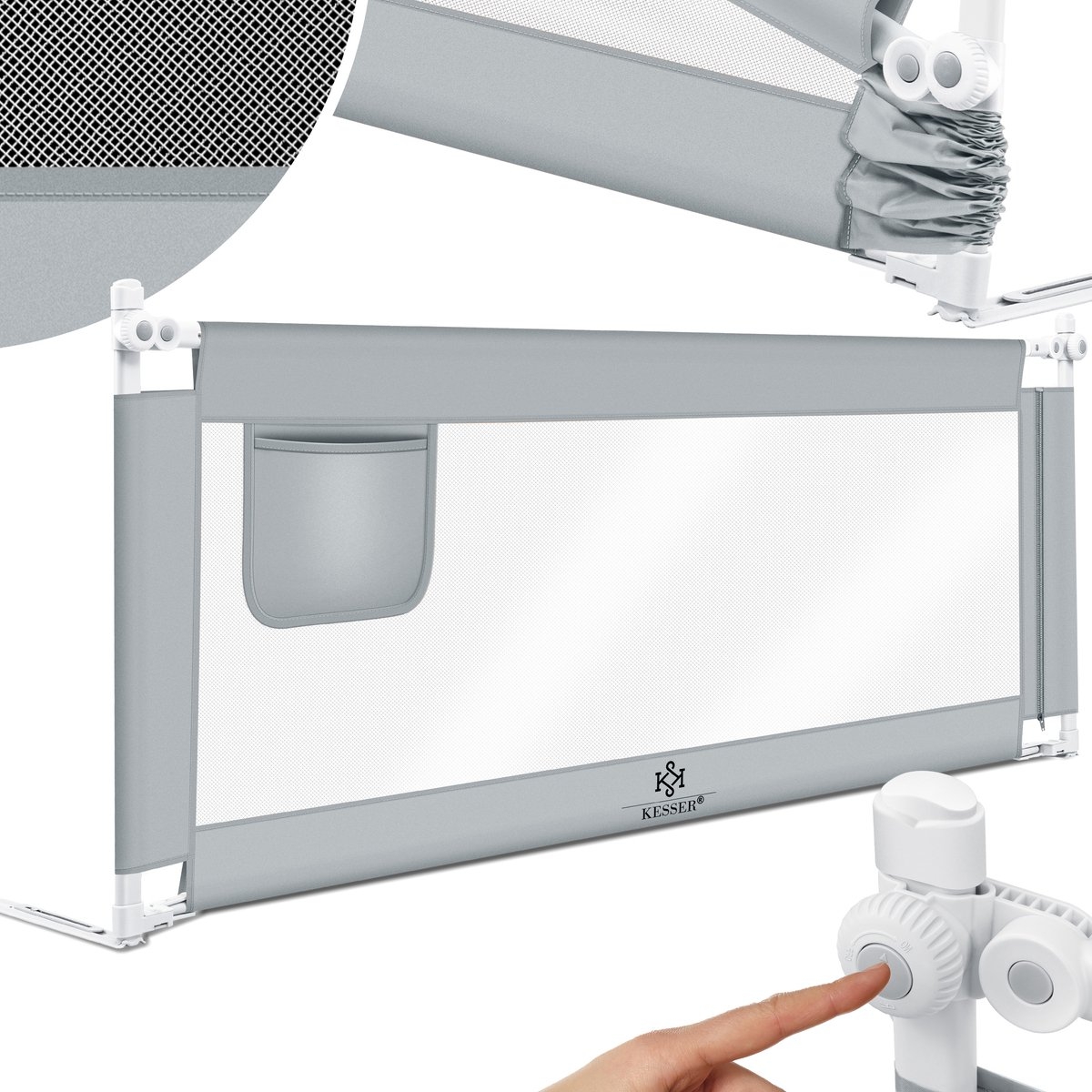 Bedhekje - bedhek kinderbedhek- 150 cm - beige - voor kind en baby - Afbeelding 2