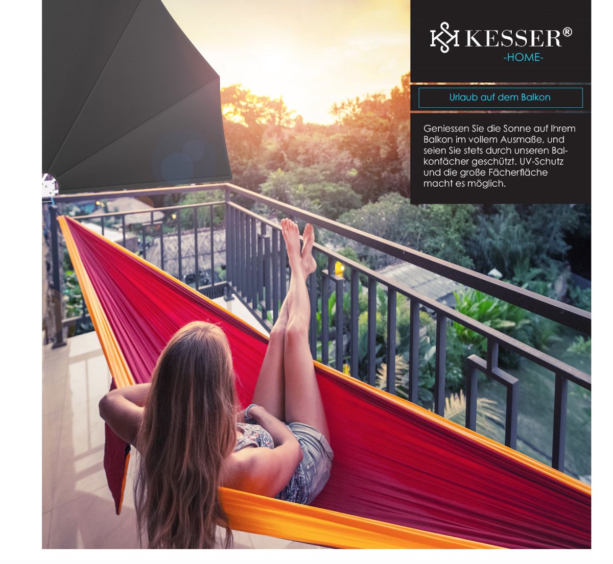 Balkonscherm opvouwbaar 140x140cm - met installatiemateriaal - donkergrijs - Afbeelding 3